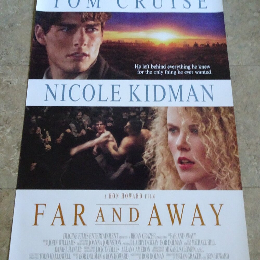 FAR AND AWAY - MOVIE POSTER WITH TOM CRUISE AND NICOLE KIDMAN